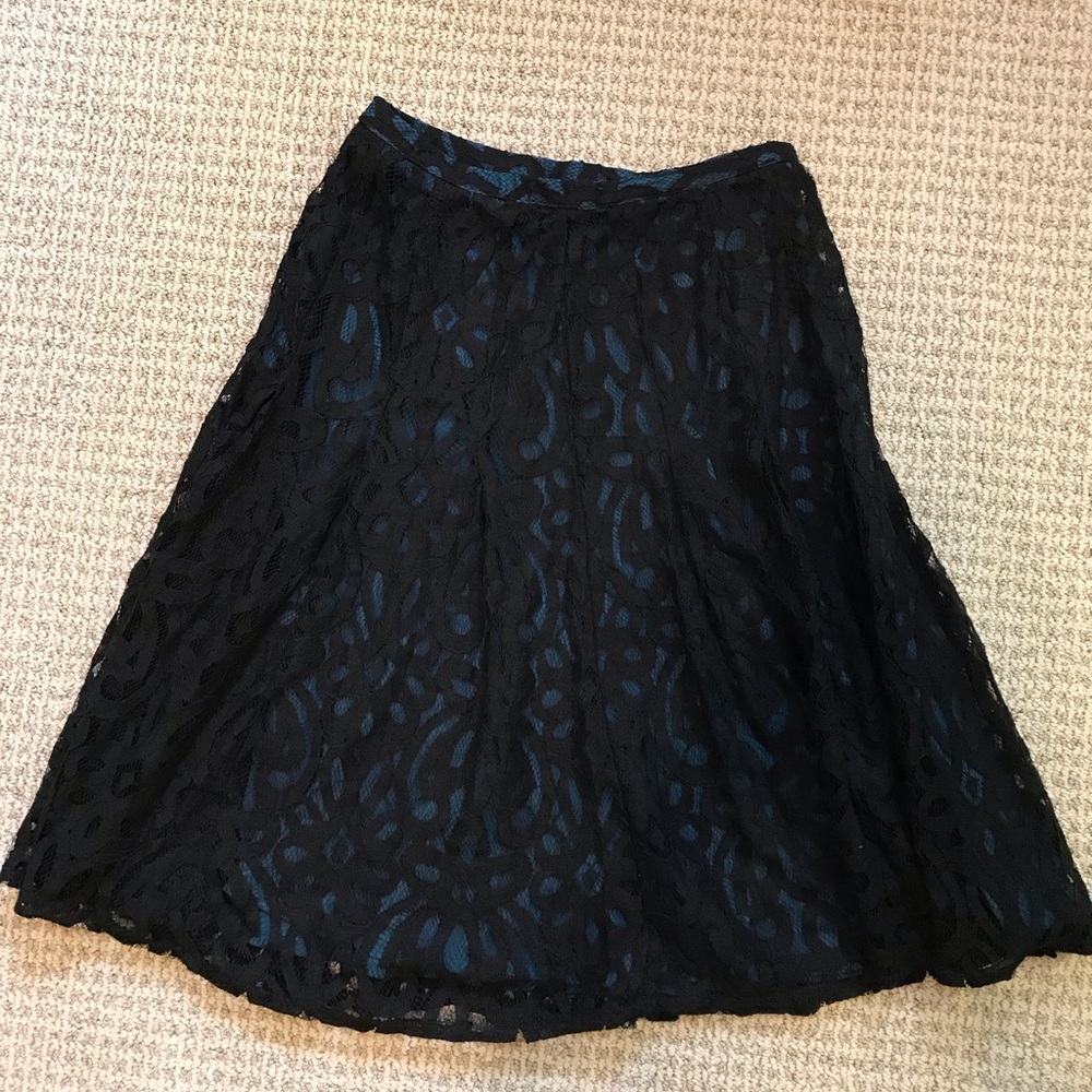 Black lace overlay skirt